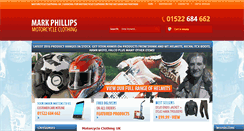 Desktop Screenshot of markphillips-motorcycleclothing.co.uk