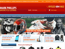 Tablet Screenshot of markphillips-motorcycleclothing.co.uk